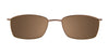 EasyClip EC255 Eyeglasses with Clip-on Sunglasses | Size 47 / Satin Brown