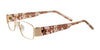 EasyClip EC255 Eyeglasses with Clip-on Sunglasses | Size 47 / Satin Gold