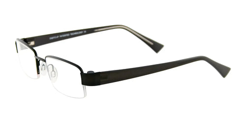 EasyClip EC257 Eyeglasses with Clip-on Sunglasses / Size 47 / Satin Black