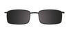 EasyClip EC257 Eyeglasses with Clip-on Sunglasses | Size 47 / Satin Black