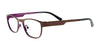 EasyClip EC269 Eyeglasses with Clip-on Sunglasses | Size 45 / Matt Dark Bronze & Mauve