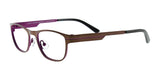 EasyClip EC269 Eyeglasses with Clip-on Sunglasses Matt Dark Bronze & Mauve