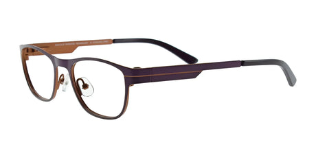 EasyClip EC269 Eyeglasses with Clip-on Sunglasses Matt Dark Plum & Copper