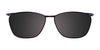 EasyClip EC269 Eyeglasses with Clip-on Sunglasses | Size 45 / Matt Black & Blue