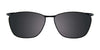 EasyClip EC269 Eyeglasses with Clip-on Sunglasses | Size 45 / Matt Black & Blue