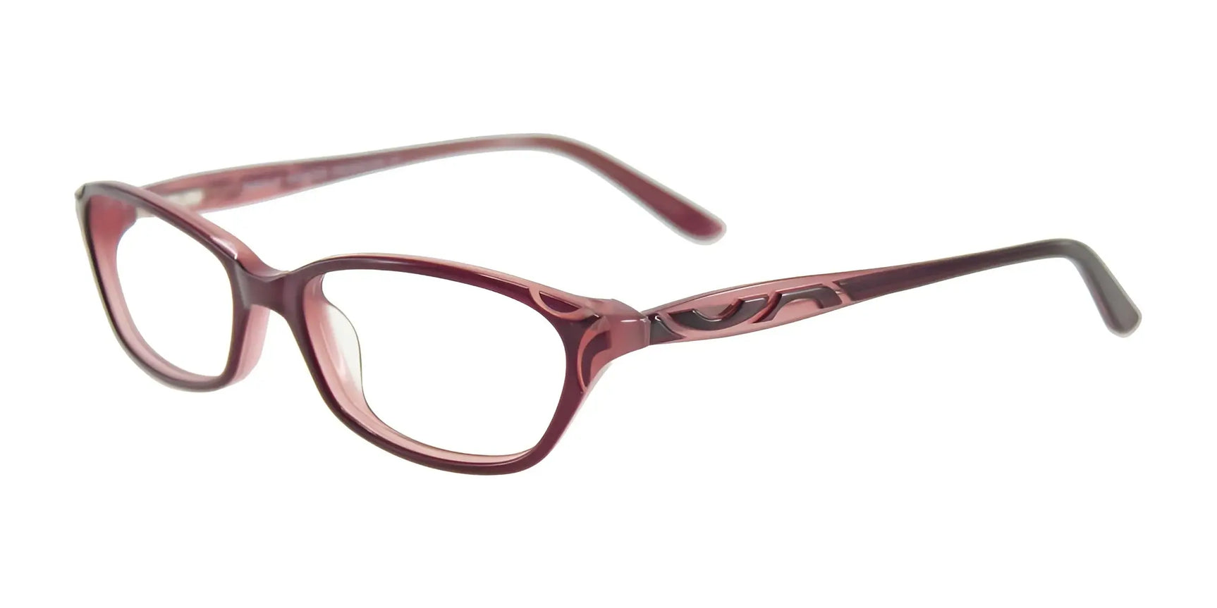 EasyClip EC279 Eyeglasses with Clip-on Sunglasses Cranberry