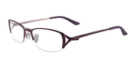 EasyClip EC281 Eyeglasses with Clip-on Sunglasses Satin Dark Plum