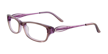 EasyClip EC283 Eyeglasses with Clip-on Sunglasses Clear Light Purple