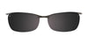 EasyClip EC283 Eyeglasses with Clip-on Sunglasses | Size 52 / Clear Light Purple