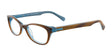EasyClip EC286 Eyeglasses with Clip-on Sunglasses Marbled Caramel & Light Blue