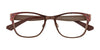 EasyClip EC288 Eyeglasses with Clip-on Sunglasses | Size 49 / Satin Brown & Black & Red & Orange