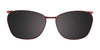 EasyClip EC288 Eyeglasses with Clip-on Sunglasses | Size 49 / Satin Brown & Black & Red & Orange