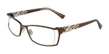 EasyClip EC289 Eyeglasses with Clip-on Sunglasses Satin Chocolate