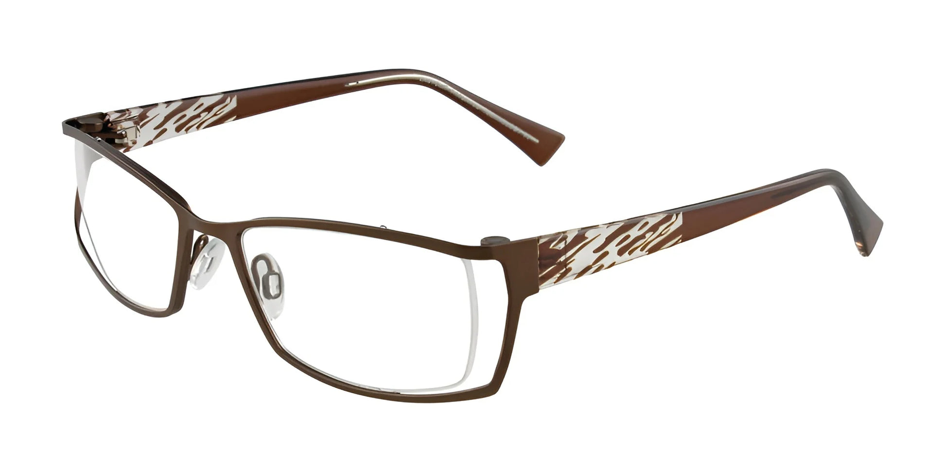 EasyClip EC289 Eyeglasses with Clip-on Sunglasses Satin Chocolate