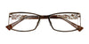 EasyClip EC289 Eyeglasses with Clip-on Sunglasses | Size 52 / Satin Chocolate