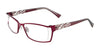 EasyClip EC289 Eyeglasses with Clip-on Sunglasses | Size 52 / Satin Dark Red