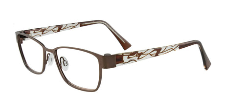 EasyClip EC292 Eyeglasses with Clip-on Sunglasses Satin Brown