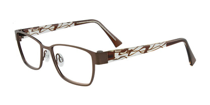 EasyClip EC292 Eyeglasses with Clip-on Sunglasses Satin Brown
