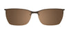 EasyClip EC292 Eyeglasses with Clip-on Sunglasses | Size 52 / Satin Brown