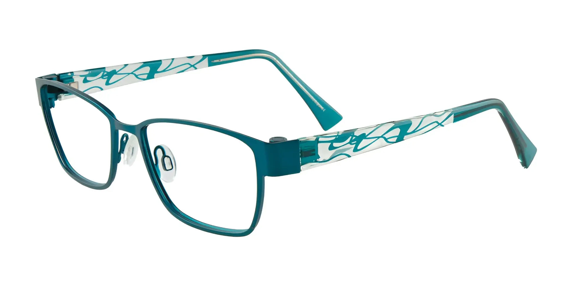 EasyClip EC292 Eyeglasses with Clip-on Sunglasses Satin Teal