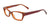 EasyClip EC293 Eyeglasses with Clip-on Sunglasses | Size 51 / Caramel & Red