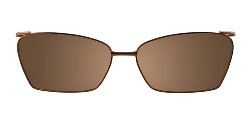 EasyClip EC293 Eyeglasses with Clip-on Sunglasses / Size 51 / Caramel & Red