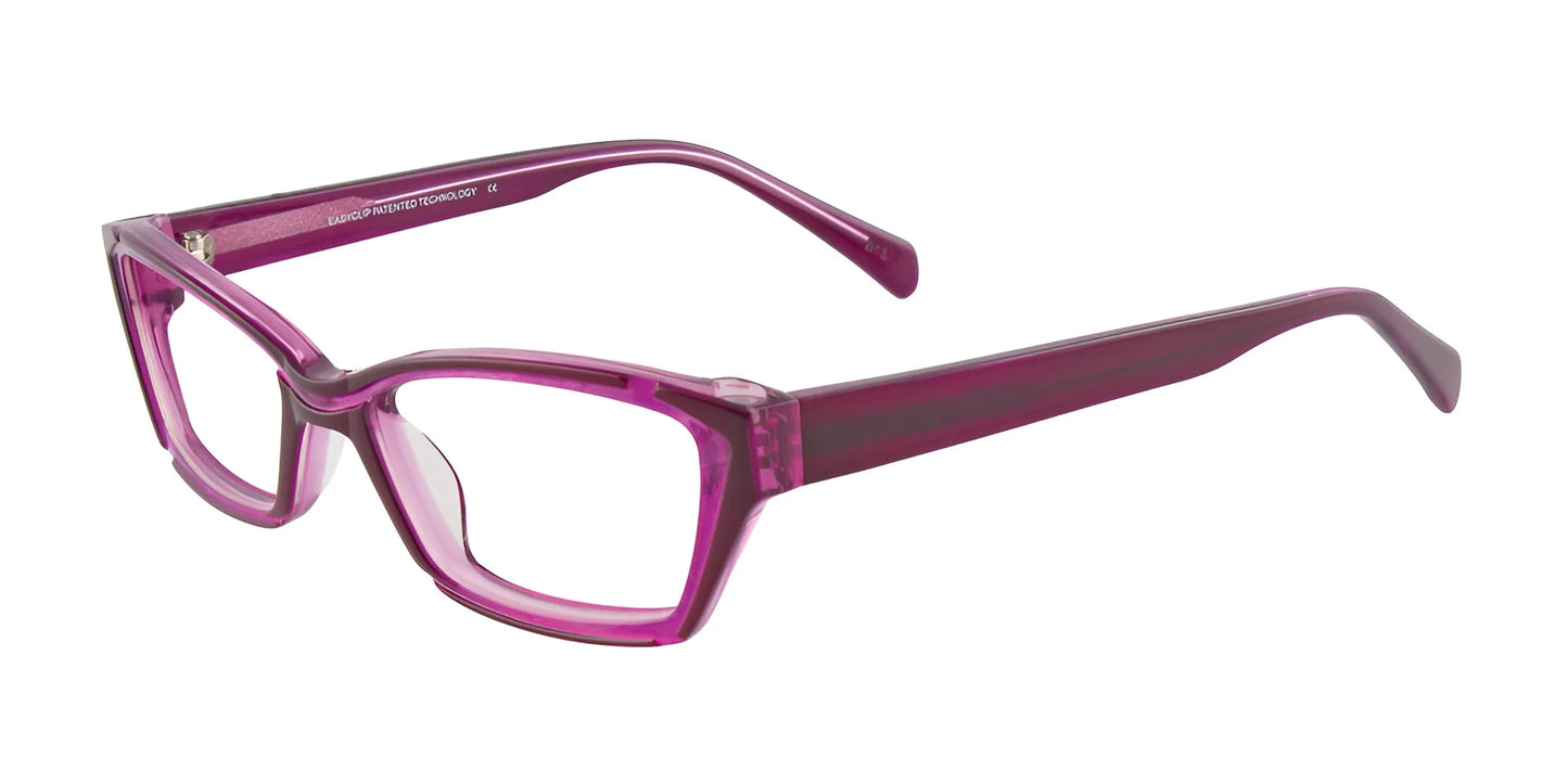 EasyClip EC293 Eyeglasses with Clip-on Sunglasses Pink & Purple