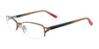 EasyClip EC294 Eyeglasses with Clip-on Sunglasses Satin Brown