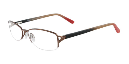 EasyClip EC294 Eyeglasses with Clip-on Sunglasses Satin Brown