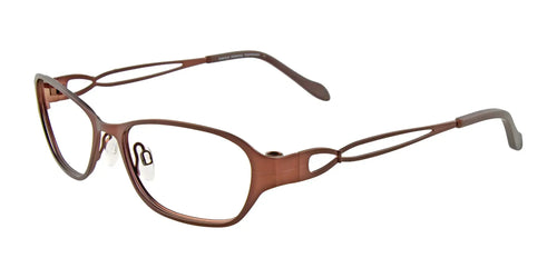 EasyClip EC302 Eyeglasses with Clip-on Sunglasses / Size 53 / Matt Dark Brown