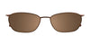 EasyClip EC302 Eyeglasses with Clip-on Sunglasses | Size 53 / Matt Dark Brown