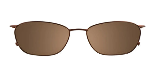 EasyClip EC302 Eyeglasses with Clip-on Sunglasses / Size 53 / Matt Dark Brown