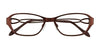 EasyClip EC302 Eyeglasses with Clip-on Sunglasses | Size 53 / Matt Dark Brown