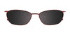 EasyClip EC302 Eyeglasses with Clip-on Sunglasses | Size 53 / Matt Dark Brown