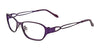 EasyClip EC302 Eyeglasses with Clip-on Sunglasses | Size 53 / Matt Violet