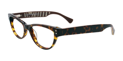 EasyClip EC312 Eyeglasses with Clip-on Sunglasses Demi / Amber
