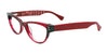 EasyClip EC312 Eyeglasses with Clip-on Sunglasses | Size 51 / Crystal Red