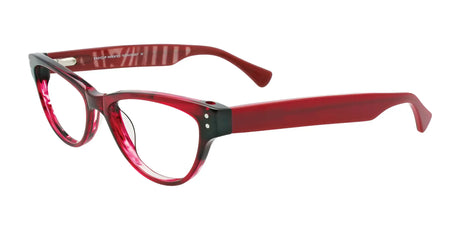 EasyClip EC312 Eyeglasses with Clip-on Sunglasses Crystal Red