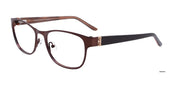 EasyClip EC314 Eyeglasses with Clip-on Sunglasses | Size 52 / Satin Brown