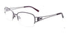 EasyClip EC322 Eyeglasses with Clip-on Sunglasses | Size 53 / Satin Dark Purple & Onyx