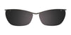 EasyClip EC324 Eyeglasses with Clip-on Sunglasses | Size 53 / Black & Silver