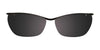EasyClip EC324 Eyeglasses with Clip-on Sunglasses | Size 53 / Black & Silver