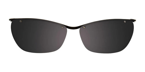 EasyClip EC324 Eyeglasses with Clip-on Sunglasses / Size 53 / Black & Silver