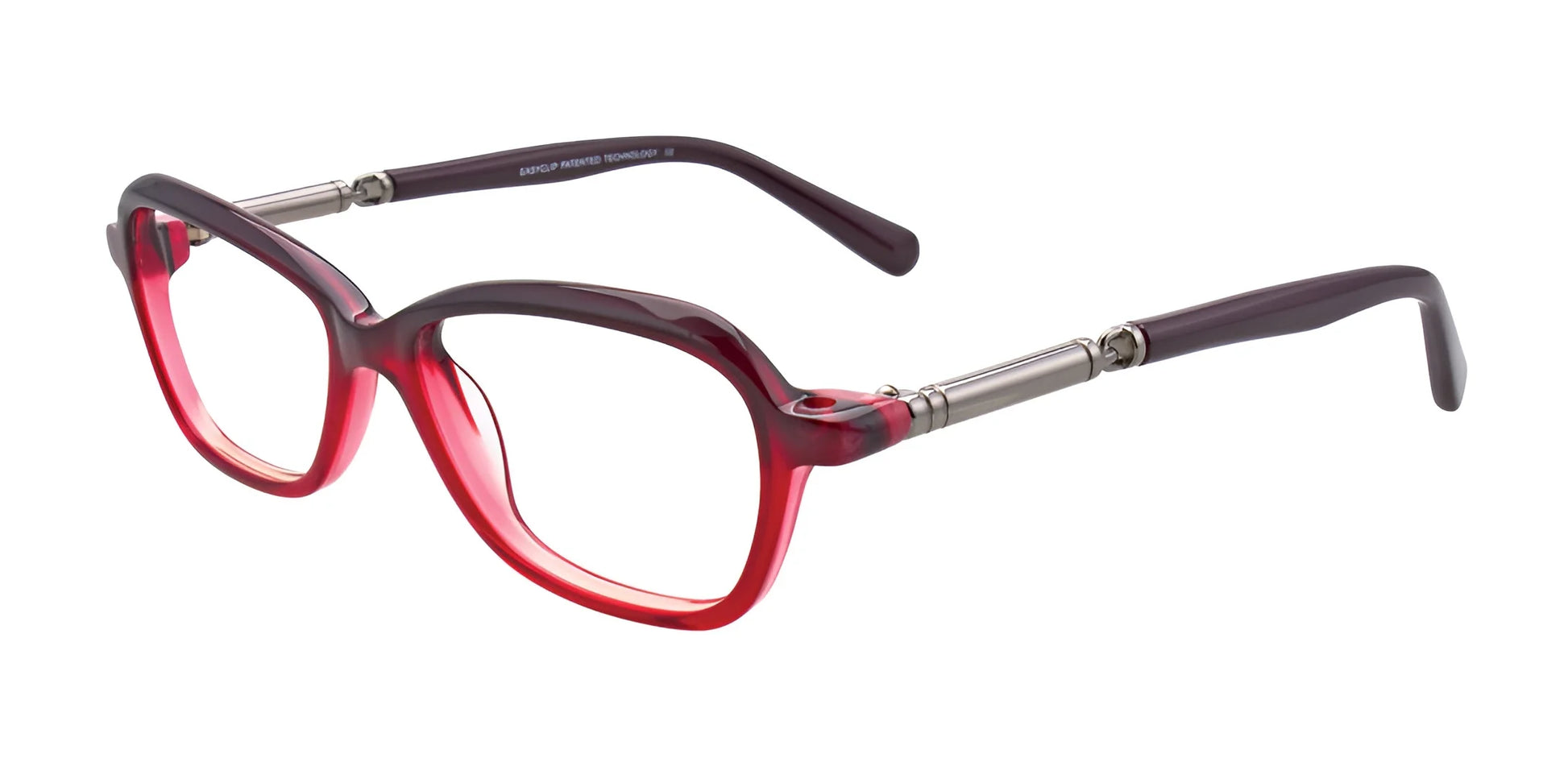 EasyClip EC336 Eyeglasses with Clip-on Sunglasses Gradient Red