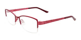 EasyClip EC370 Eyeglasses with Clip-on Sunglasses Matt Red & Light Pink