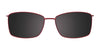 EasyClip EC370 Eyeglasses with Clip-on Sunglasses | Size 51 / Matt Red & Light Pink