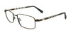 EasyClip EC371 Eyeglasses with Clip-on Sunglasses | Size 55 / Satin Golden Brown