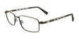 EasyClip EC371 Eyeglasses with Clip-on Sunglasses Satin Golden Brown