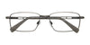 EasyClip EC371 Eyeglasses with Clip-on Sunglasses | Size 55 / Satin Steelblue