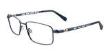 EasyClip EC371 Eyeglasses with Clip-on Sunglasses Satin Steelblue